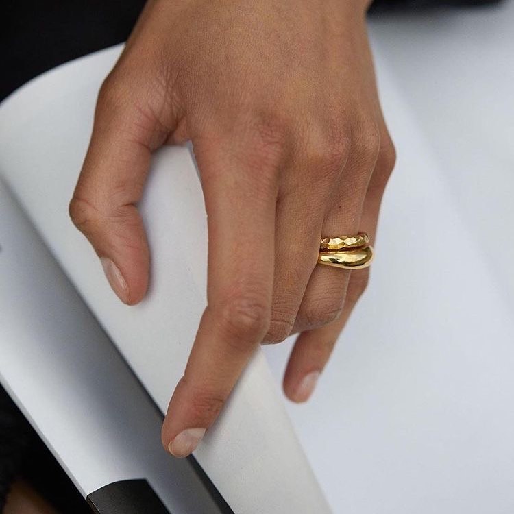 “Gaia Twist” Bold Gold Ring